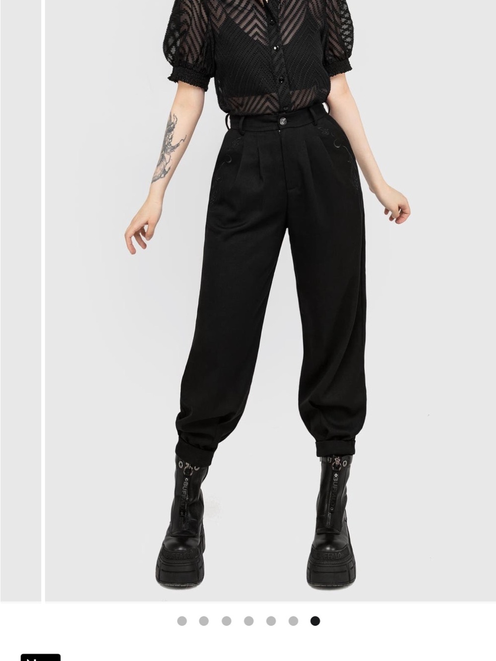 Disturbia Dianne Embroidered Balloon Trousers - Picture 3 of 13